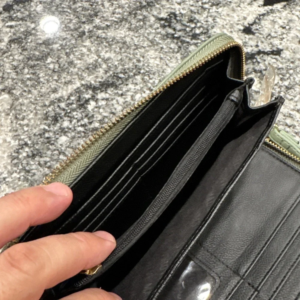 Steve Madden BZippy Zip‎ Around Women's Wallet Wristlet Clutch Jade Green